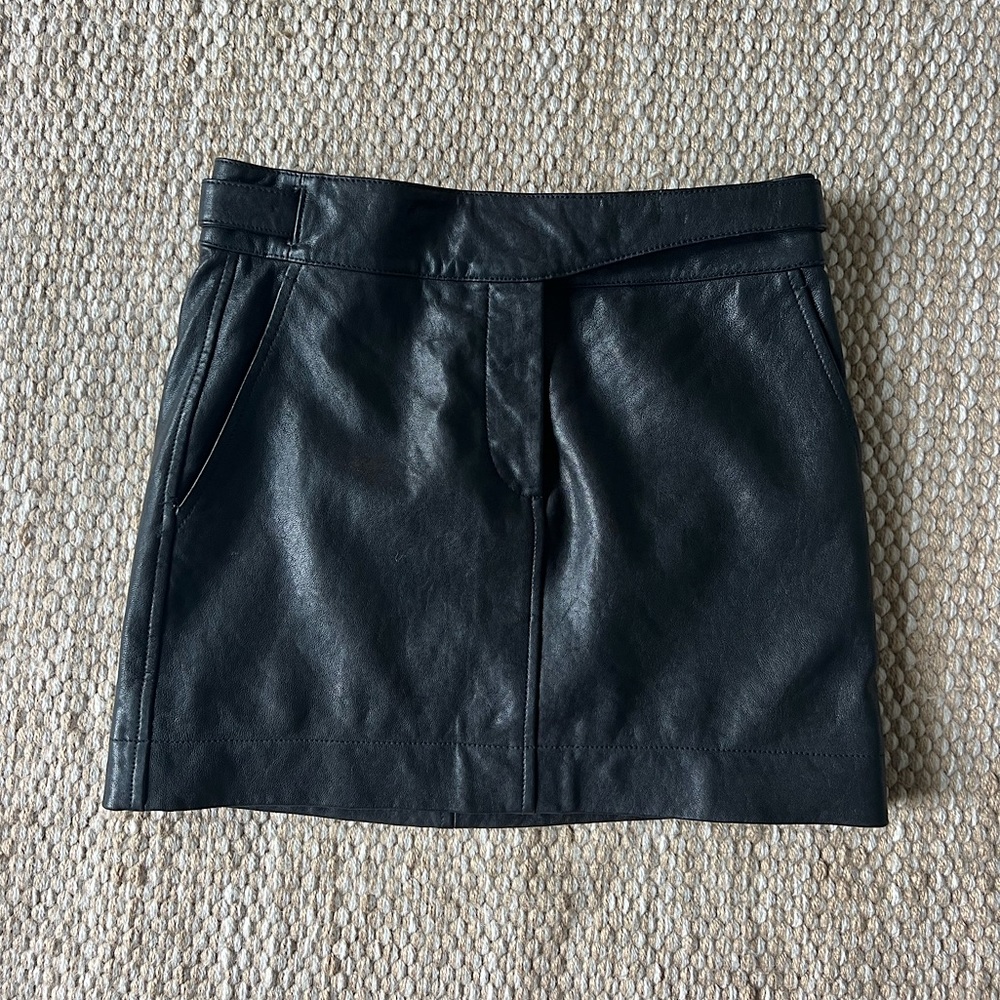Rag & Bone Leather Mini Skirt